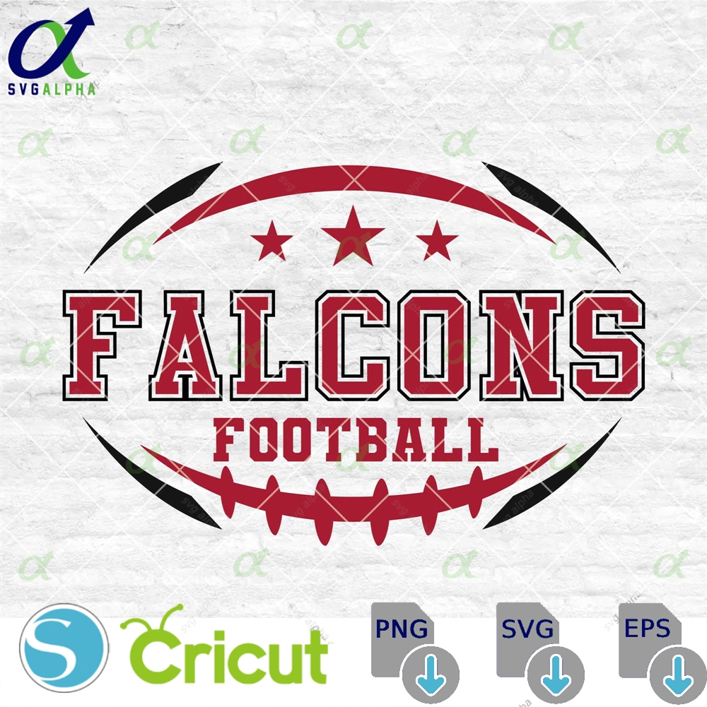 Falcons Football Svg Football Svg Sports Svg Football Shirt Sublimation Designs Png Dxf Jpg Eps